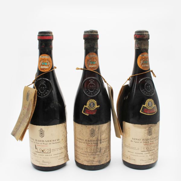 BARBARESCO CONTI DELLA CREMOSINA 1962, BERSANO  - Asta VINI E DISTILLATI PREGIATI E DA COLLEZIONE - Associazione Nazionale - Case d'Asta italiane