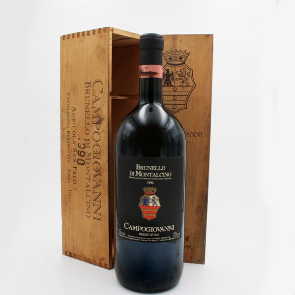 BRUNELLO DI MONTALCINO CAMPOGIOVANNI DOCG 1990, AGRICOLA S. FELICE  - Asta VINI E DISTILLATI PREGIATI E DA COLLEZIONE - Associazione Nazionale - Case d'Asta italiane