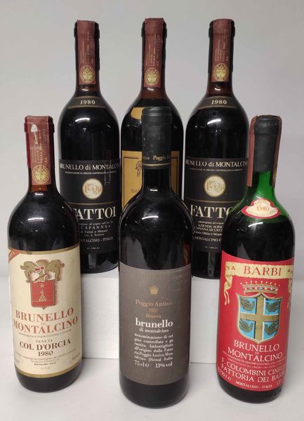 Fattoi Poderi Emilio Costanti Col D'Orcia Poggio Antico Barbi, Brunello di Montalcino  - Asta Wine Forever - Associazione Nazionale - Case d'Asta italiane