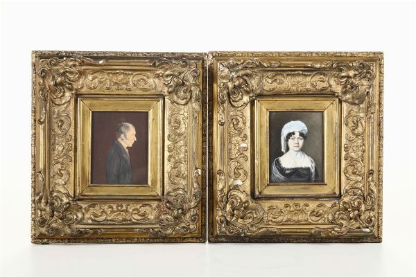 Lotto di due miniature diverse, XIX-XX secolo  - Asta Antiquariato - Associazione Nazionale - Case d'Asta italiane