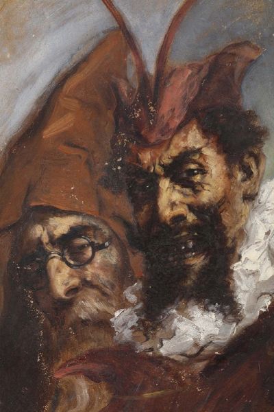 Il diavolo e il vecchio, 1893  - Asta Antiquariato - Associazione Nazionale - Case d'Asta italiane