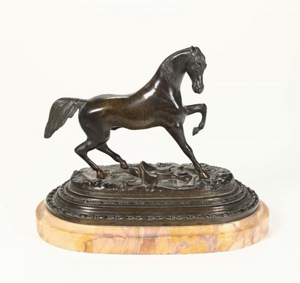 Cavallino in bronzo, XIX secolo  - Asta Antiquariato - Associazione Nazionale - Case d'Asta italiane