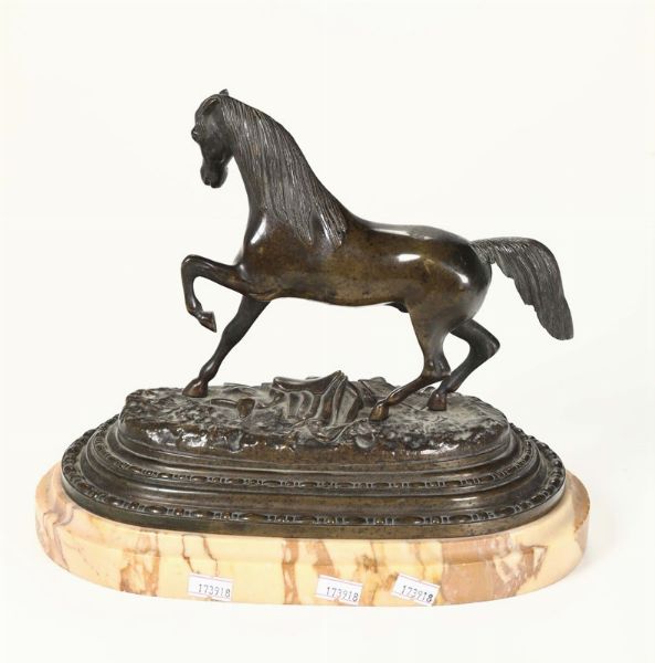 Cavallino in bronzo, XIX secolo  - Asta Antiquariato - Associazione Nazionale - Case d'Asta italiane