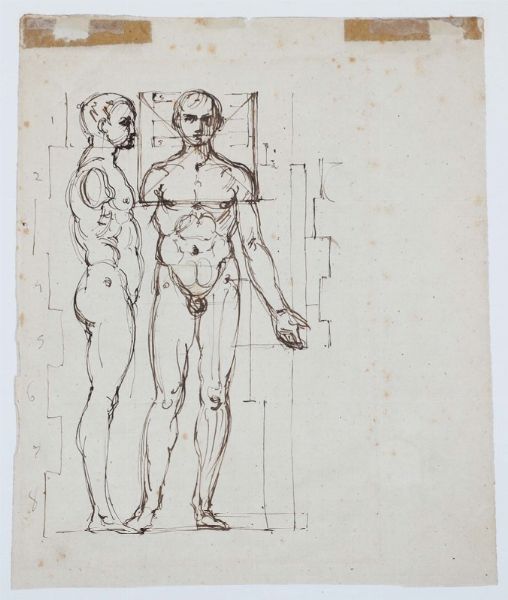 Studio anatomico per una scultura  - Asta Antiquariato - Associazione Nazionale - Case d'Asta italiane