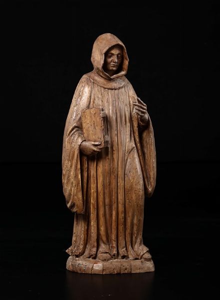 Scultura in legno raffigurante Savonarola, Arte italiana del XVIII secolo  - Asta Antiquariato - Associazione Nazionale - Case d'Asta italiane