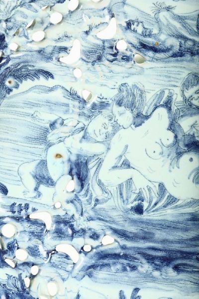 Sottocoppa traforata Albisola, manifattura Conrado, fine del XVII secolo  - Asta Antiquariato - Associazione Nazionale - Case d'Asta italiane