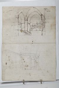 Lotto di tre disegni su carta, XVIII-XIX secolo  - Asta Antiquariato - Associazione Nazionale - Case d'Asta italiane