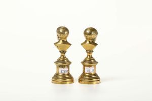 Coppia di busti di bambini in bronzo dorato, XX secolo  - Asta Antiquariato - Associazione Nazionale - Case d'Asta italiane