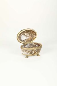 Scatola in marmo e bronzo dorato, XIX-XX secolo  - Asta Antiquariato - Associazione Nazionale - Case d'Asta italiane