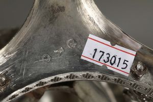 Zuccheriera in argento, bolli lombardo-veneti del XIX secolo  - Asta Antiquariato - Associazione Nazionale - Case d'Asta italiane