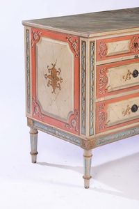 Coppia di cassettoni in legno laccato a finto marmo  - Asta Antiquariato - Associazione Nazionale - Case d'Asta italiane