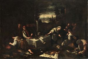 da Ponte detto Bassano Jacopo - Scena di mercato