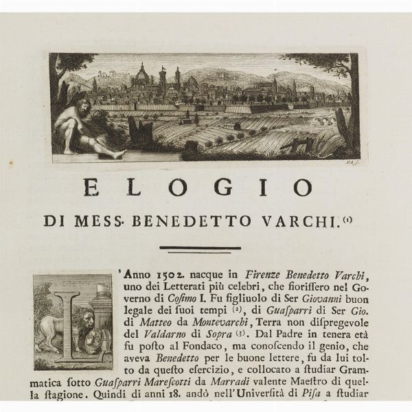 (Toscana - Illustrati 700)   (ZOCCHI, Giuseppe et al.)   Serie di ritratti d’uomini illustri toscani con gli elogj istorici dei medesimi ... Volume primo [-quarto].   Firenze, appresso Giuseppe Allegrini, 1766-1773.  - Asta LIBRI, MANOSCRITTI E AUTOGRAFI - Associazione Nazionale - Case d'Asta italiane