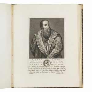 (Toscana - Illustrati 700)   (ZOCCHI, Giuseppe et al.)   Serie di ritratti d’uomini illustri toscani con gli elogj istorici dei medesimi ... Volume primo [-quarto].   Firenze, appresso Giuseppe Allegrini, 1766-1773.  - Asta LIBRI, MANOSCRITTI E AUTOGRAFI - Associazione Nazionale - Case d'Asta italiane