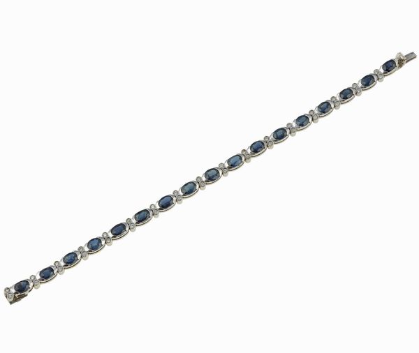 Bracciale con zaffiri e diamanti  - Asta Fine Jewels - Associazione Nazionale - Case d'Asta italiane