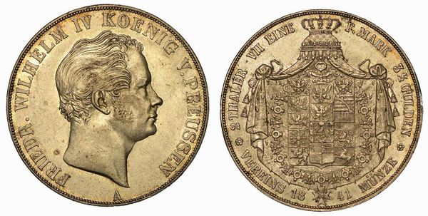 GERMANIA - PRUSSIA. FRIEDRICH WILHELM IV, 1840-1861. 2 Thaler 1841. Berlino.  - Asta Numismatica - Associazione Nazionale - Case d'Asta italiane