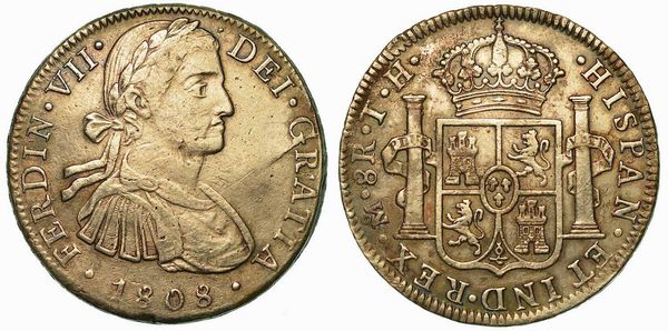 MESSICO. FERNANDO VII, 1808-1833. 8 Reales 1808. Citt del Messico.  - Asta Numismatica - Associazione Nazionale - Case d'Asta italiane