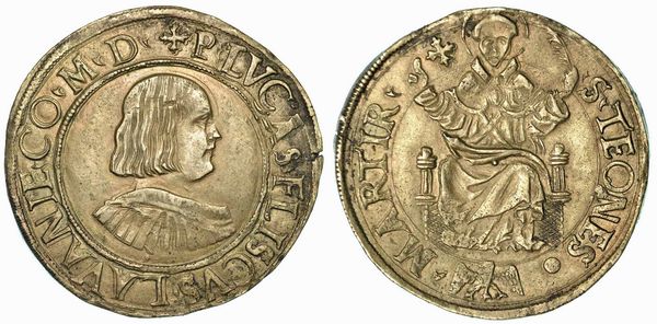 MESSERANO. PIERLUCA II FIESCHI, 1532-1548. Testone.  - Asta Numismatica - Associazione Nazionale - Case d'Asta italiane