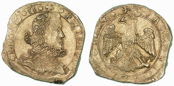 SICILIA. FILIPPO IV D'ASBURGO, 1621-1665. 4 Tar 1654 (data poco leggibile). Messina.  - Asta Numismatica | Rinascimento - Associazione Nazionale - Case d'Asta italiane