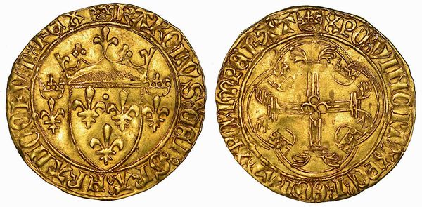 FRANCIA. CHARLES VII, 1422-1461. Ecu d'or con la corona. III tipo. Tours.  - Asta Numismatica | Rinascimento - Associazione Nazionale - Case d'Asta italiane