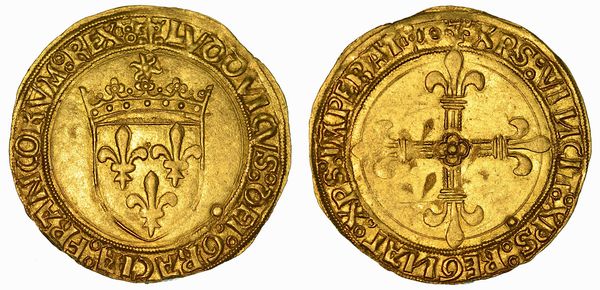 FRANCIA. LOUIS XII, 1498-1514. Ecu d'or au soleil. Lione.  - Asta Numismatica | Rinascimento - Associazione Nazionale - Case d'Asta italiane