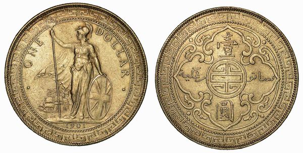 REGNO UNITO. VICTORIA, 1837-1901. Trade Dollar 1901.  - Asta Numismatica | Rinascimento - Associazione Nazionale - Case d'Asta italiane