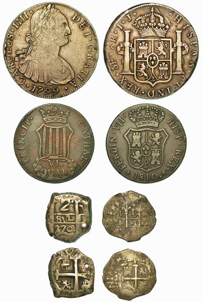 SPAGNA - IMPERO. Lotto di quattro monete.  - Asta Numismatica | Rinascimento - Associazione Nazionale - Case d'Asta italiane