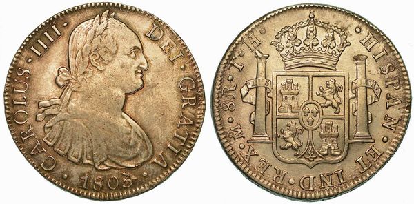 MESSICO. CARLOS IV, 1788-1808. 8 Reales 1805. Citt del Messico.  - Asta Numismatica | Rinascimento - Associazione Nazionale - Case d'Asta italiane