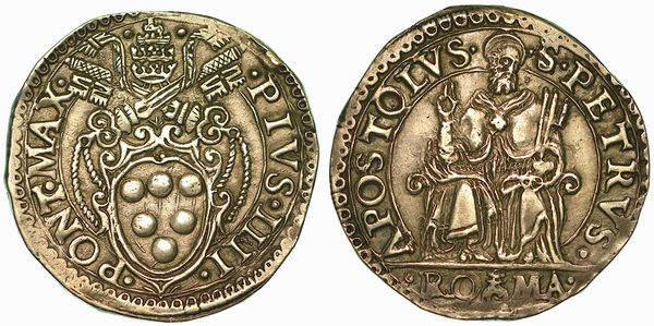 PIO IV (GIOVANNI ANGELO MEDICI), 1559-1565. Testone. Roma.  - Asta Numismatica | Rinascimento - Associazione Nazionale - Case d'Asta italiane