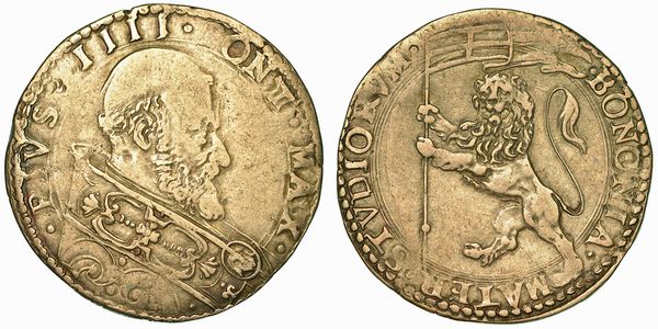 PIO IV (GIOVANNI ANGELO MEDICI), 1559-1565. Bianco. Bologna.  - Asta Numismatica | Rinascimento - Associazione Nazionale - Case d'Asta italiane