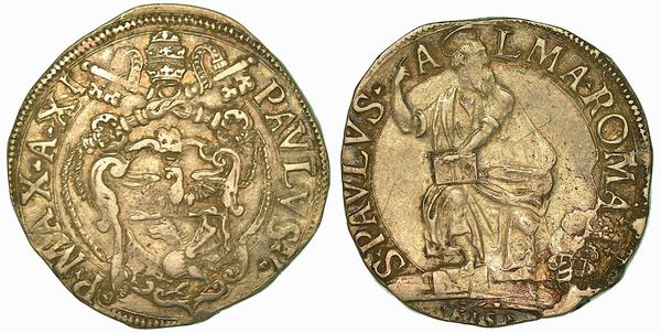 PAOLO V (CAMILLO BORGHESE), 1605-1621. Testone 1615/A. XI. Roma.  - Asta Numismatica | Rinascimento - Associazione Nazionale - Case d'Asta italiane