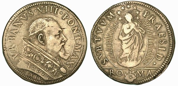 URBANO VIII (MATTEO BARBERINI), 1623-1644. Testone A. XIV. Roma.  - Asta Numismatica | Rinascimento - Associazione Nazionale - Case d'Asta italiane