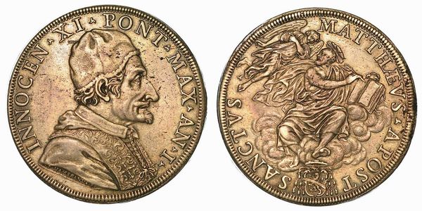 INNOCENZO XI (BENEDETTO ODESCALCHI), 1676-1689. Piastra A. I.  - Asta Numismatica | Rinascimento - Associazione Nazionale - Case d'Asta italiane