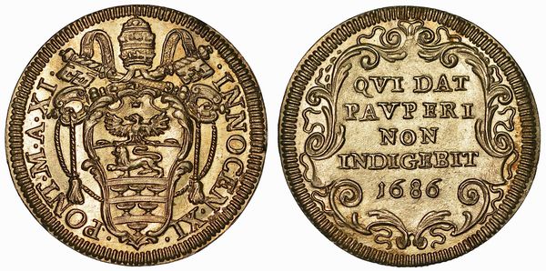 INNOCENZO XI (BENEDETTO ODESCALCHI), 1676-1689. Giulio 1686/A. XI.  Roma.  - Asta Numismatica | Rinascimento - Associazione Nazionale - Case d'Asta italiane