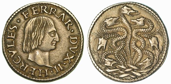 FERRARA. ERCOLE I D'ESTE, 1471-1505. Testone.  - Asta Numismatica | Rinascimento - Associazione Nazionale - Case d'Asta italiane