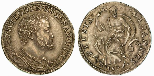 FIRENZE. COSIMO I DE' MEDICI, 1537-1574. Testone 1567.  - Asta Numismatica | Rinascimento - Associazione Nazionale - Case d'Asta italiane