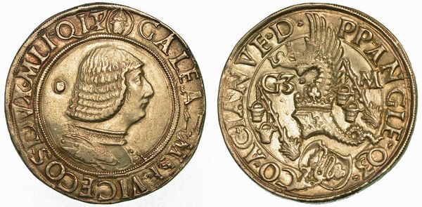 MILANO. GALEAZZO MARIA SFORZA, 1466-1476. Testone (o Lira o Grosso da 20 Soldi).  - Asta Numismatica | Rinascimento - Associazione Nazionale - Case d'Asta italiane