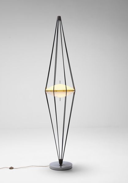 ANGELO LELII : Lampada da terra mod. 12628 Siluro  - Asta Design Properties - Associazione Nazionale - Case d'Asta italiane