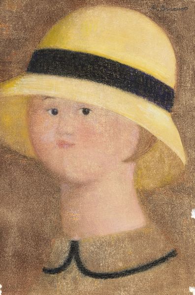 Antonio Bueno : Ragazza con cappello giallo  - Asta Dipinti, Disegni, Sculture e Grafica - Associazione Nazionale - Case d'Asta italiane