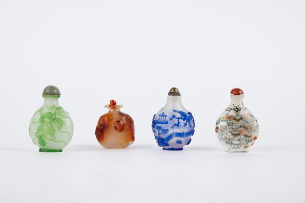 Lotto di quattro snuff bottles. Cina, secolo XIX/XX  - Asta Arte orientale - Associazione Nazionale - Case d'Asta italiane