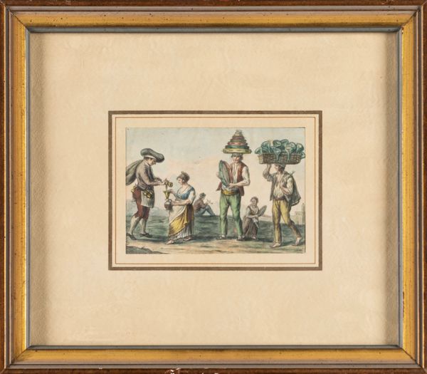 Attribuito a Saverio Della Gatta (Lecce 1758- circa 1828)  Venditore di olio, tamburaio e caraffaro  - Asta Arredi Antichi - Associazione Nazionale - Case d'Asta italiane