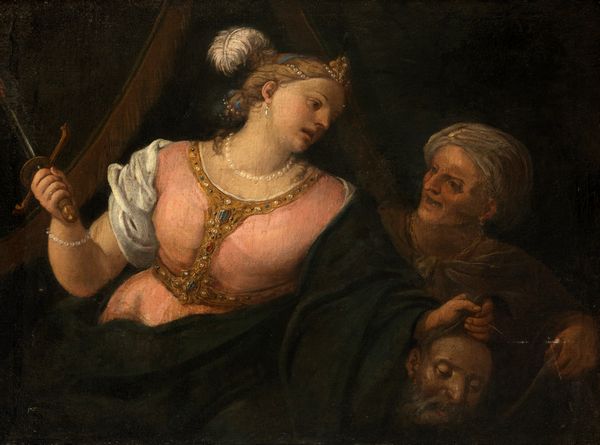 Scuola veneta, secolo XVII : Giuditta con la testa di Oloferne  - Asta Dipinti e Disegni Antichi - Associazione Nazionale - Case d'Asta italiane