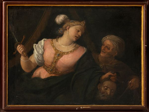 Scuola veneta, secolo XVII : Giuditta con la testa di Oloferne  - Asta Dipinti e Disegni Antichi - Associazione Nazionale - Case d'Asta italiane