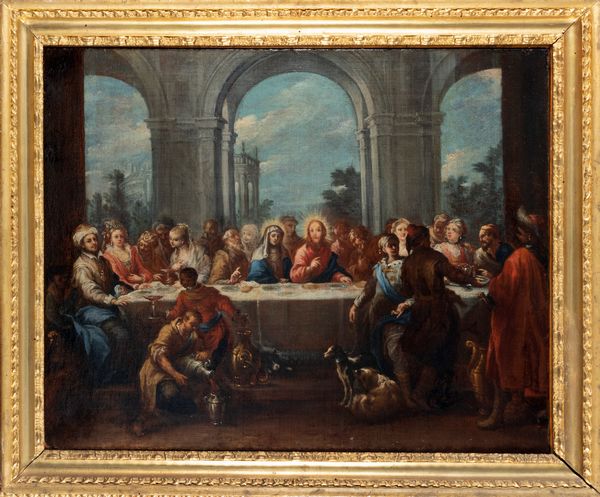 Scuola veneta, secolo XVIII : Nozze di Cana  - Asta Dipinti e Disegni Antichi - Associazione Nazionale - Case d'Asta italiane