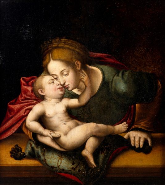 Cerchia di Quentin Massys (Lovanio 1466 – Anversa 1530) : Madonna con Bambino  - Asta Dipinti e Disegni Antichi - Associazione Nazionale - Case d'Asta italiane