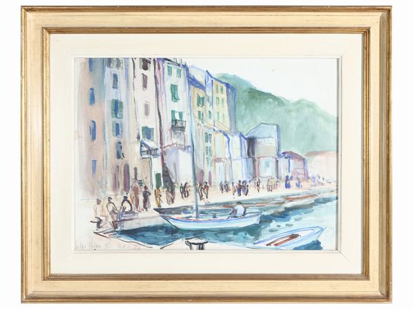 Silvio Polloni : Portovenere 1951  - Asta La casa classica. Stile intramontabile - Associazione Nazionale - Case d'Asta italiane