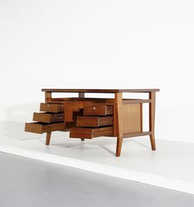 GIO PONTI : Scrivania per Schirolli Mantova.  - Asta Asta 408 | DESIGN E ARTI DECORATIVE DEL NOVECENTO Online - Associazione Nazionale - Case d'Asta italiane