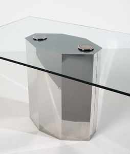 Carlo Scarpa : Tavolo Polygon per B&B Italia.  - Asta Asta 408 | DESIGN E ARTI DECORATIVE DEL NOVECENTO Online - Associazione Nazionale - Case d'Asta italiane