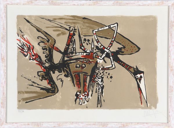 Wilfredo Lam : Senza titolo  - Asta Grafica Internazionale e Multipli d'Autore - Associazione Nazionale - Case d'Asta italiane