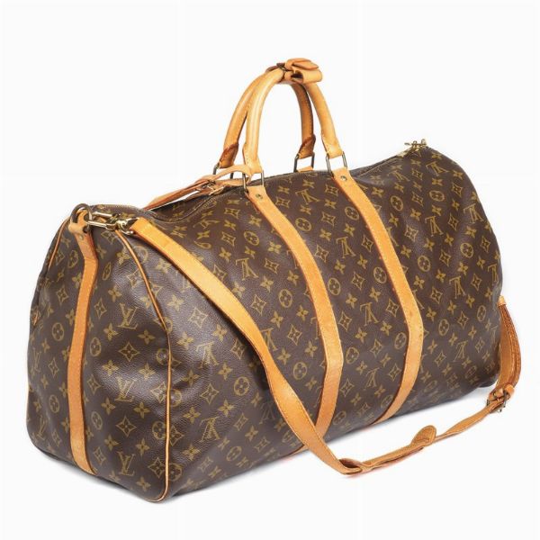 Louis Vuitton : LOUIS VUITTON BORSA VIAGGIO KEEPALL BANDOULIERE 55  - Asta VINTAGE: BORSE E ACCESSORI DI HERMES, LOUIS VUITTON E ALTRE GRANDI MAISON - Associazione Nazionale - Case d'Asta italiane